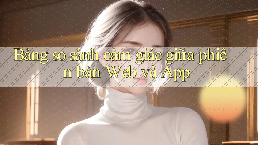 Bảng so sánh cảm giác giữa phiên bản Web và App Bảng so sánh cảm giác giữa phiên bản Web và App