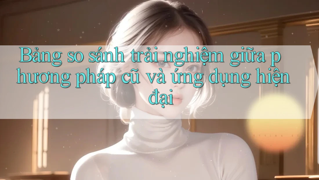 Bảng so sánh trải nghiệm giữa phương pháp cũ và ứng dụng hiện đại Bảng so sánh trải nghiệm giữa phương pháp cũ và ứng dụng hiện đại